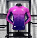Camisola Manga Comprida Alemanha 2024 Alternativa Rosa Versão Jogador