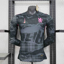 Camisola Manga Comprida Chelsea 2024-25 Away Preta Versão Jogador