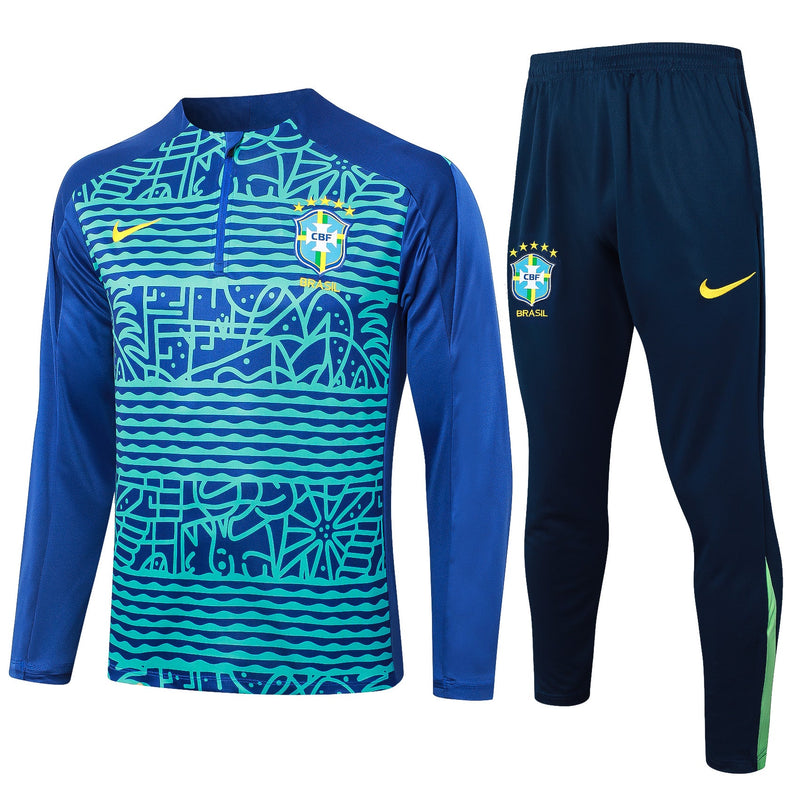 Fato de Treino Brasil 2024 - Camisola com Fecho