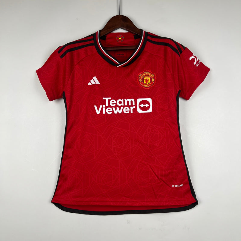 Camisola Feminina Manchester United 2023/24 Home