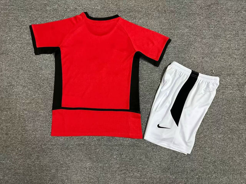 Conjunto Infantil Retrô Manchester United 2002-03 Home