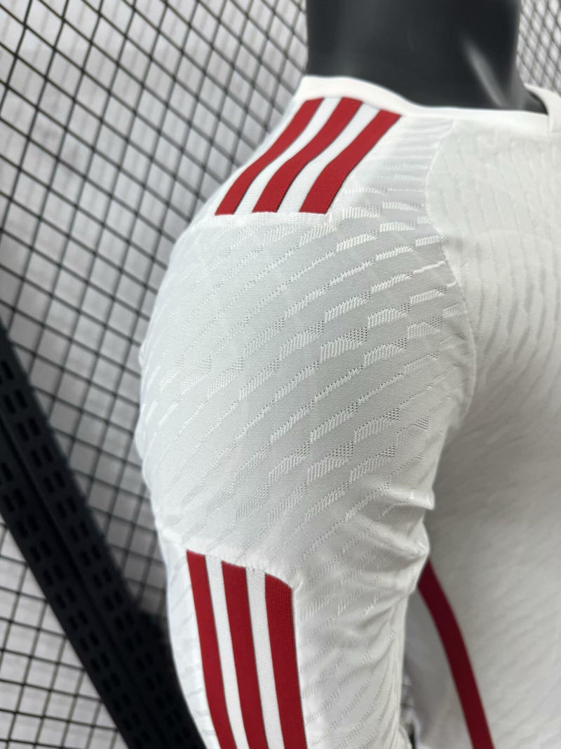 Camisola Manga Comprida Flamengo 2024-25 Alternativa Branca Versão Jogador