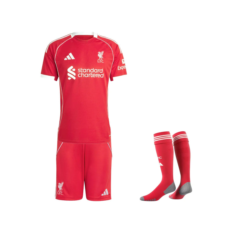 Kit de Criança - Liverpool Principal 2025/26 Com Meias