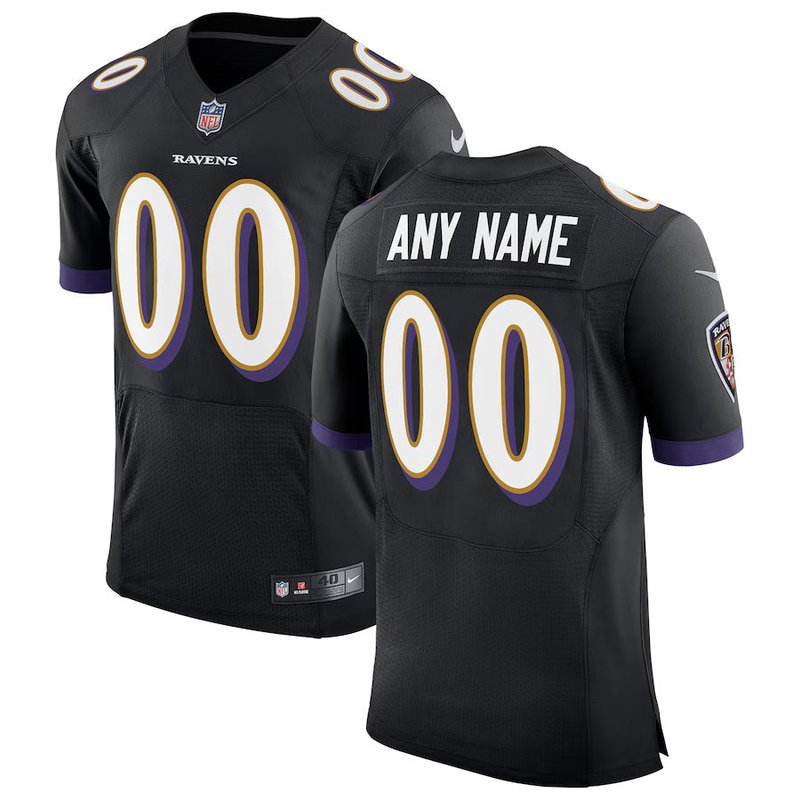 Camisola NFL Speed Machine Personalizada - Baltimore Ravens - Preto