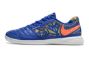 Chuteira Futsal Nike Lunar Gato IC - Azul, laranja e Dourada