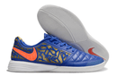 Chuteira Futsal Nike Lunar Gato IC - Azul, laranja e Dourada