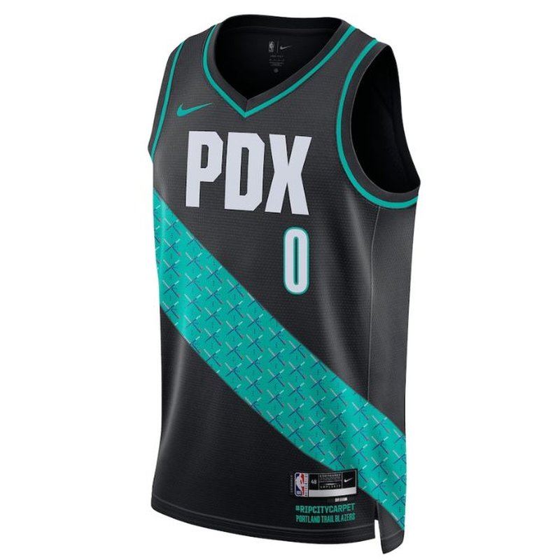 Camisola NBA Damian Lillard - Portland Trail Blazers - Edição Cidade 2023 - Preto