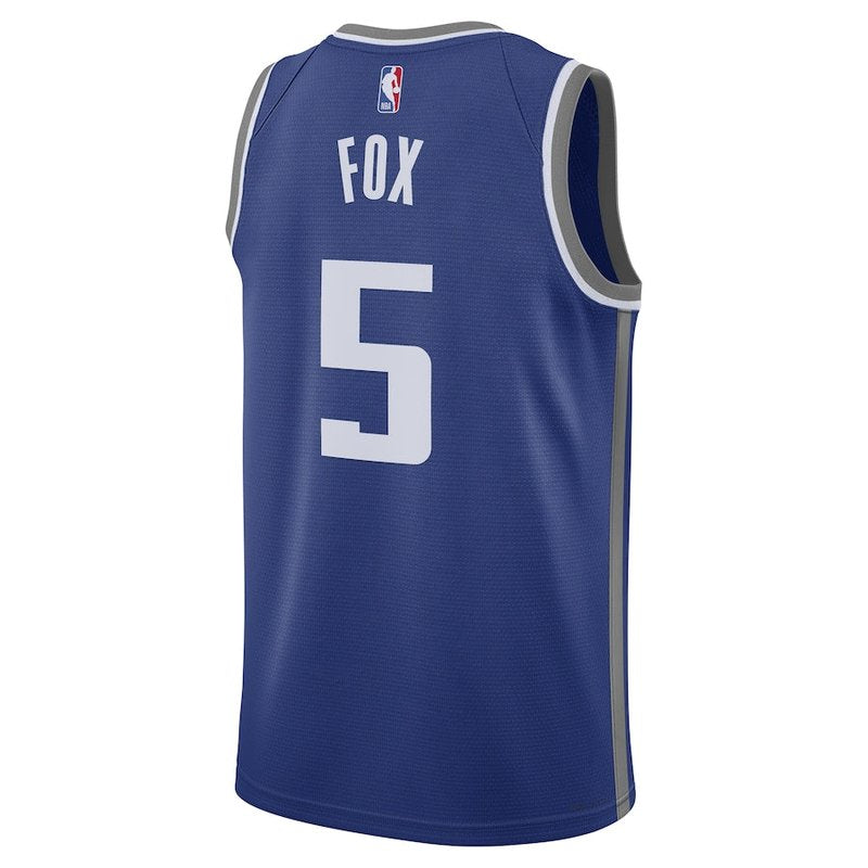 Camisola NBA De'Aaron Fox - Sacramento Kings - 23/24 - Azul - Edição Cidade