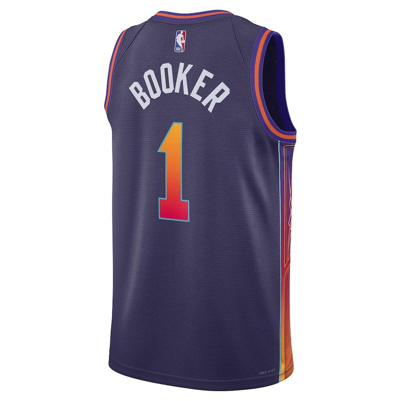 Camisola NBA Devin Booker - Phoenix Suns - 23/24 - Roxo - Edição Cidade