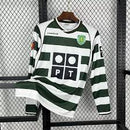 Camisola Manga Longa Retro Sporting I 2002/2003 - Verde e Branco
