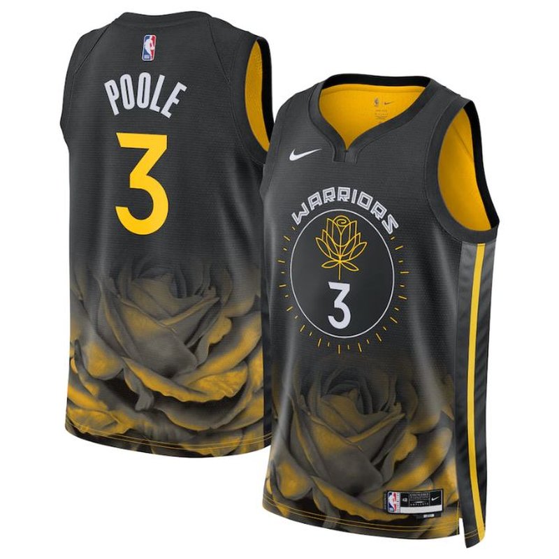 Camisola NBA Jordan Poole - Golden State Warriors - Edição Cidade 2023 - Preto