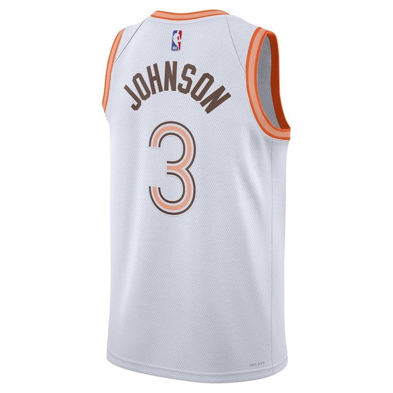 Camisola NBA Keldon Johnson - San Antonio Spurs - 23/24 - Branco - Edição Cidade