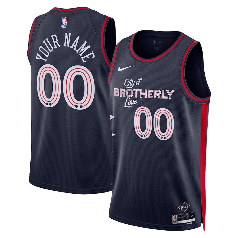 Camisola NBA Philadelphia 76ers - 23/24 - Azul Marinho - Edição Cidade
