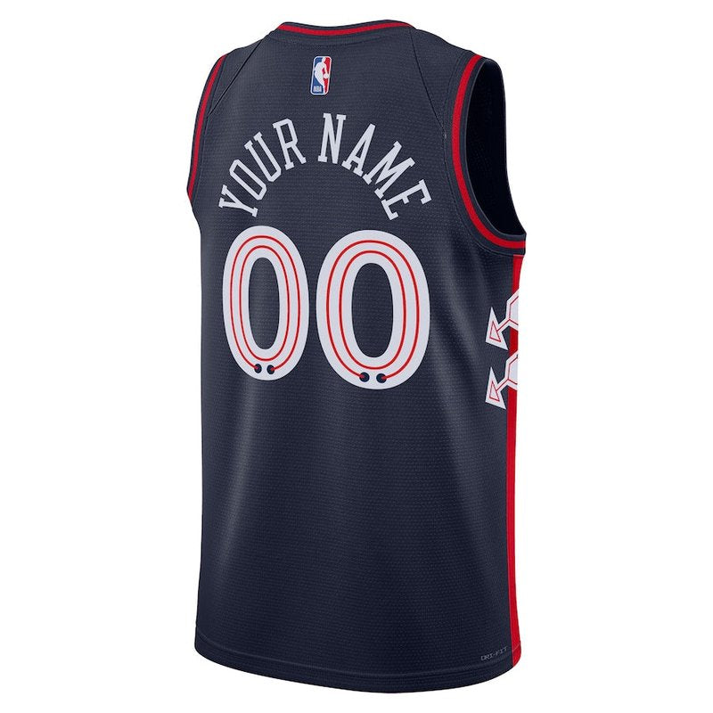 Camisola NBA Philadelphia 76ers - 23/24 - Azul Marinho - Edição Cidade