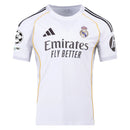 Camisola Real Madrid 2025/26 - Mbappé 10 com Patchs/ badge Champions League(Entrega Imediata)