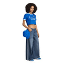 Camisola Curta / Top de Mulher - Real Madrid azul 2026