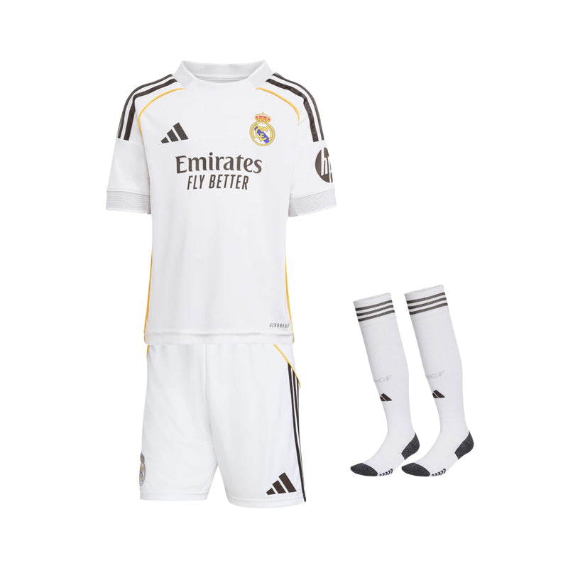 Kit de Criança - Real Madrid Principal 25/26 Com Meias
