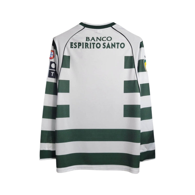 Camisola Retrô Sporting CP 2002-03 Home Manga Comprida