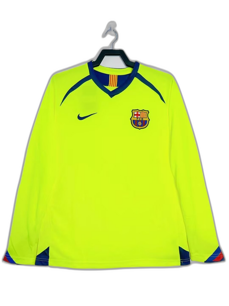Camisola Barcelona 05/06 II Away - Versão Retrô Manga Longa